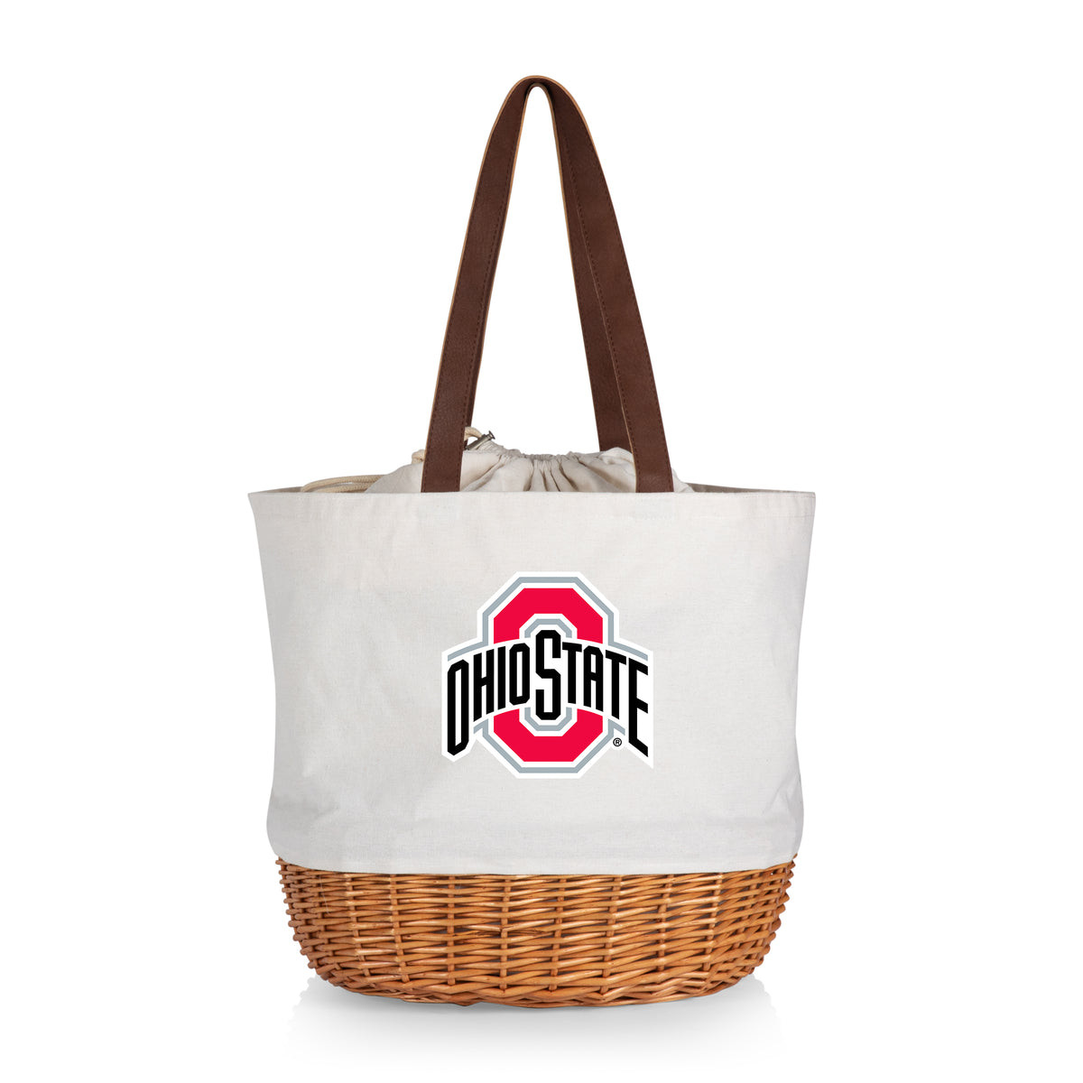 Ohio State Buckeyes Coronado Canvas and Willow Basket Tote
