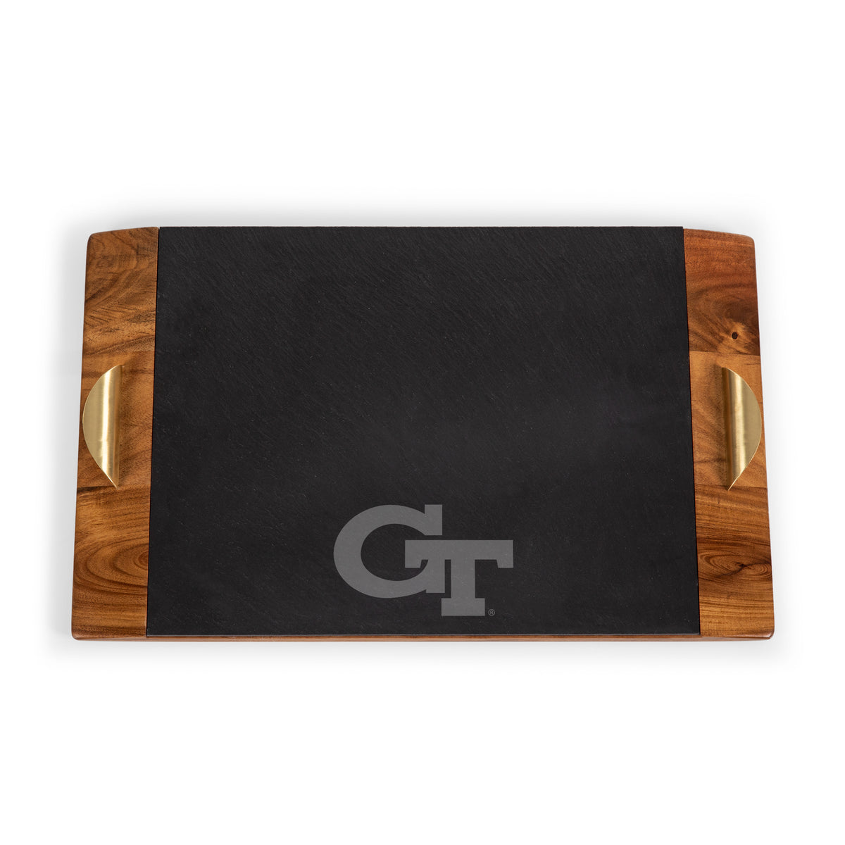 Georgia Tech Yellow Jackets Covina Acacia and Slate Serving Tray
