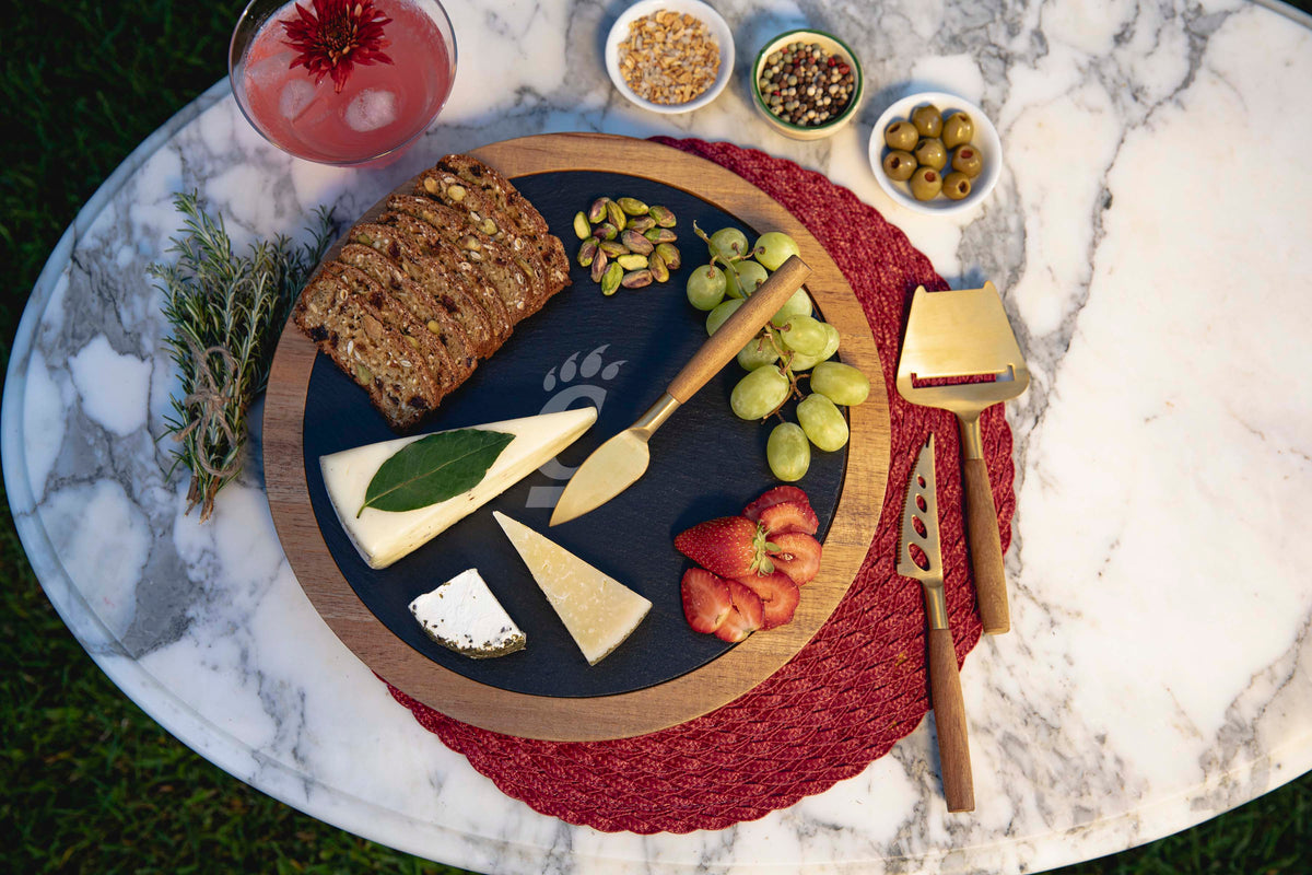 Cincinnati Bearcats Slate Serving Board with Cheese Tools