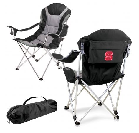 NC State Wolfpack Reclining Camp Chair - Black