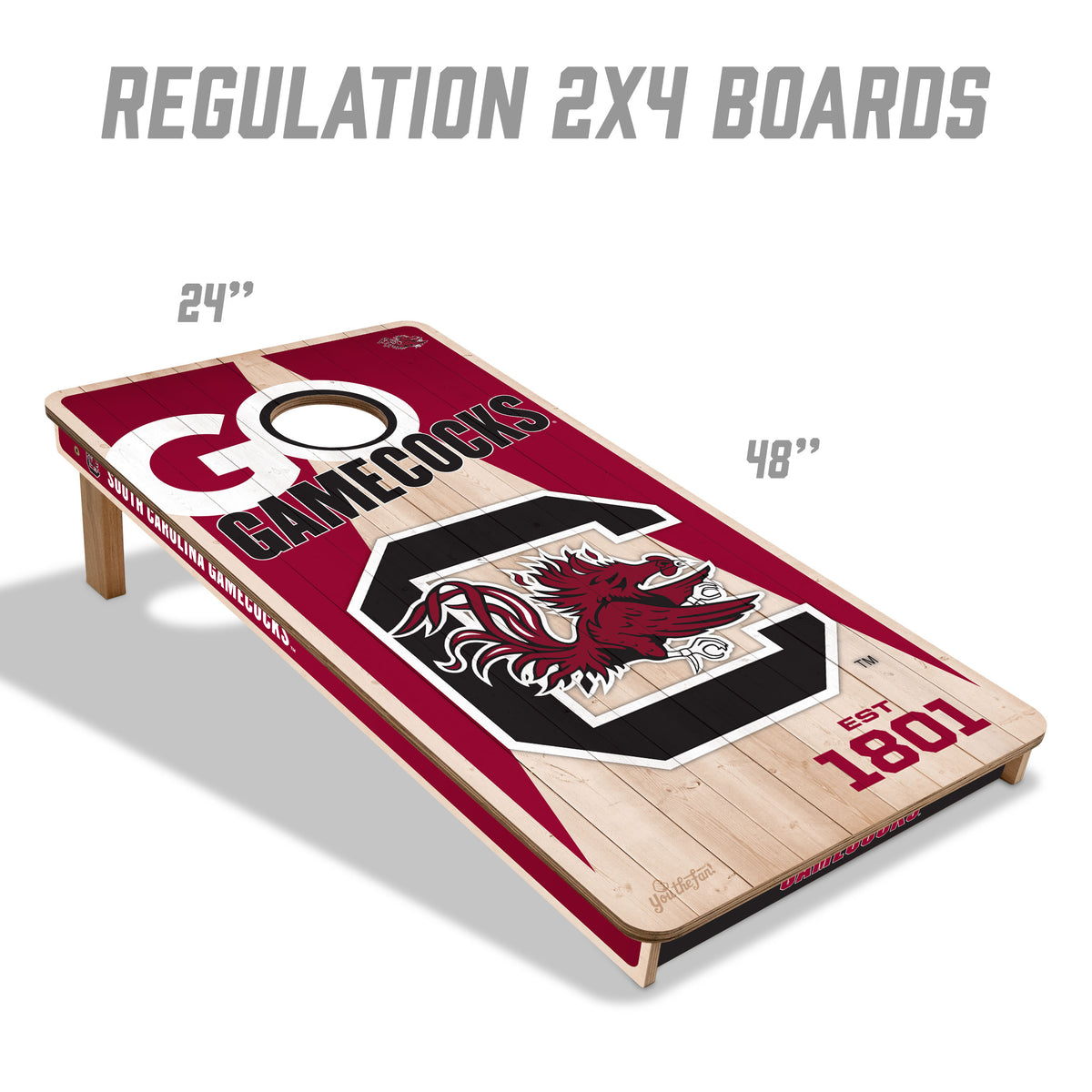 South Carolina Gamecocks 2x4 All Wood Cornhole Game Set