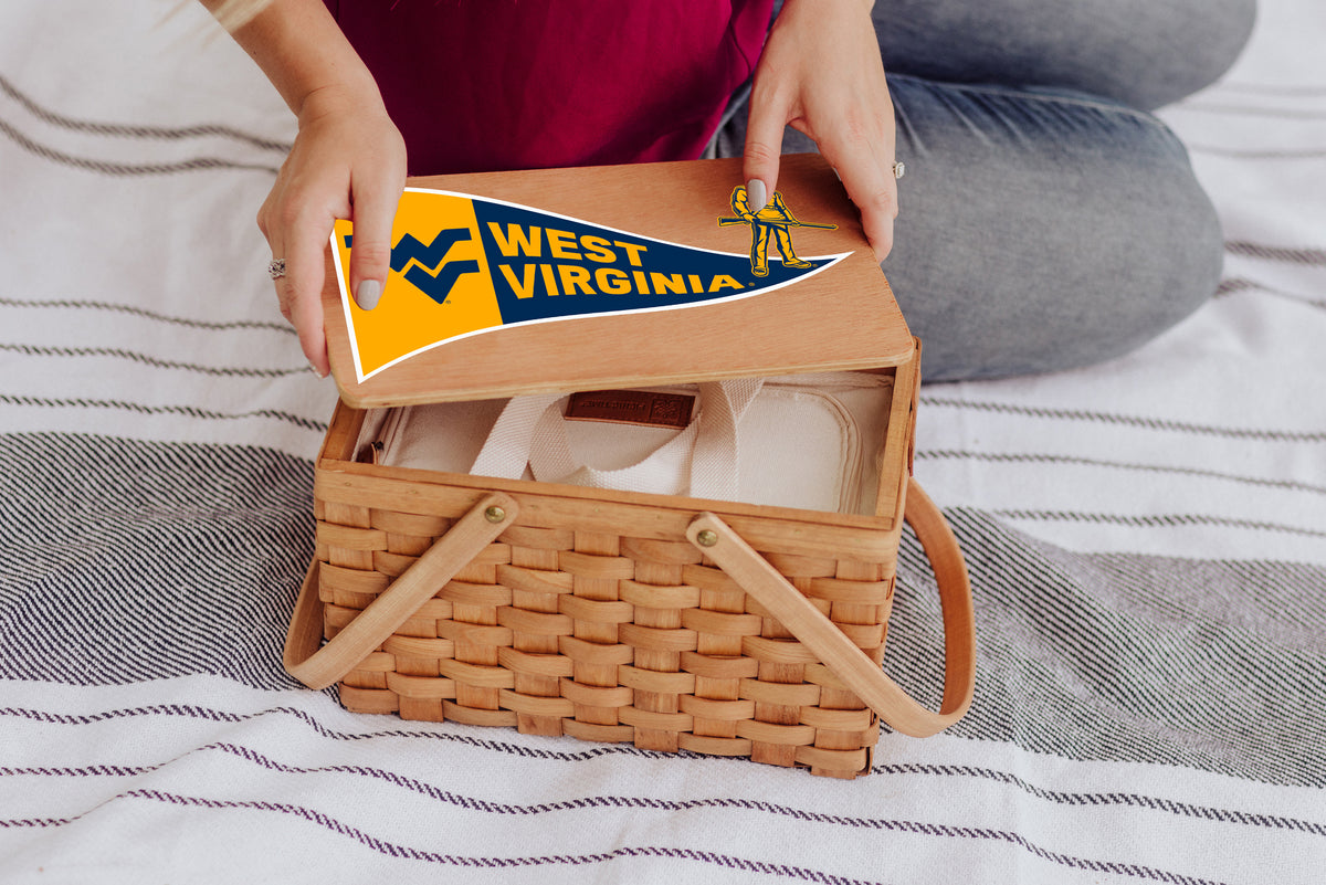West Virginia Mountaineers Poppy Personal Picnic Basket