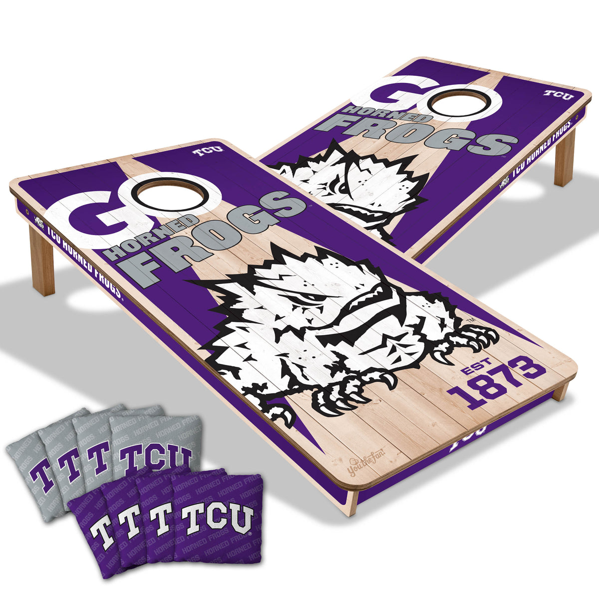 TCU Horned Frogs 2x4 All Wood Cornhole Game Set