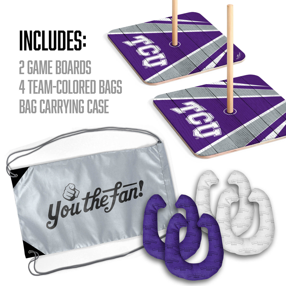 TCU Horned Frogs Horseshoe Bag Game