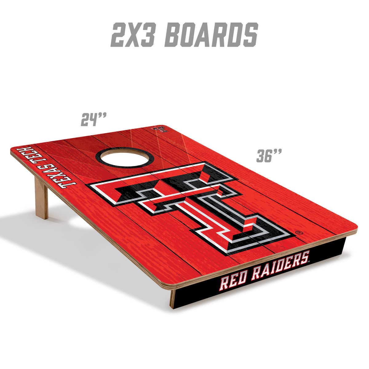 Texas Tech Red Raiders 2x3 All Wood Cornhole Game Set