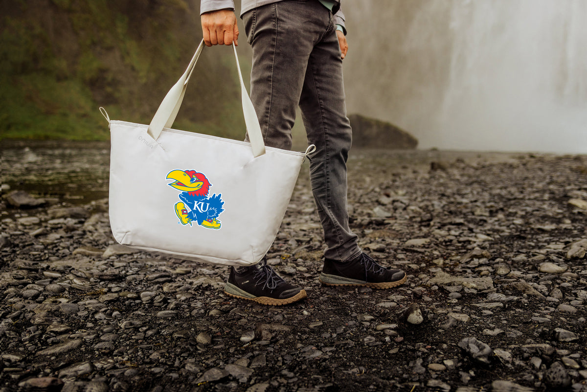 Kansas Jayhawks Eco-Friendly Cooler Tote Bag - White