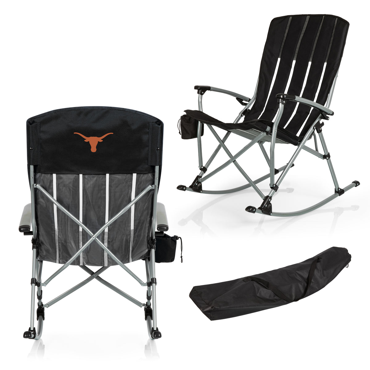 Texas Longhorns Outdoor Rocking Camp Chair