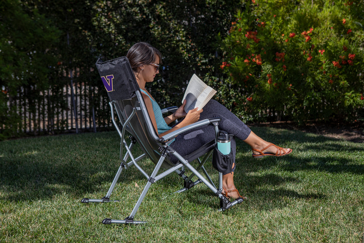 Washington Huskies Outdoor Rocking Camp Chair