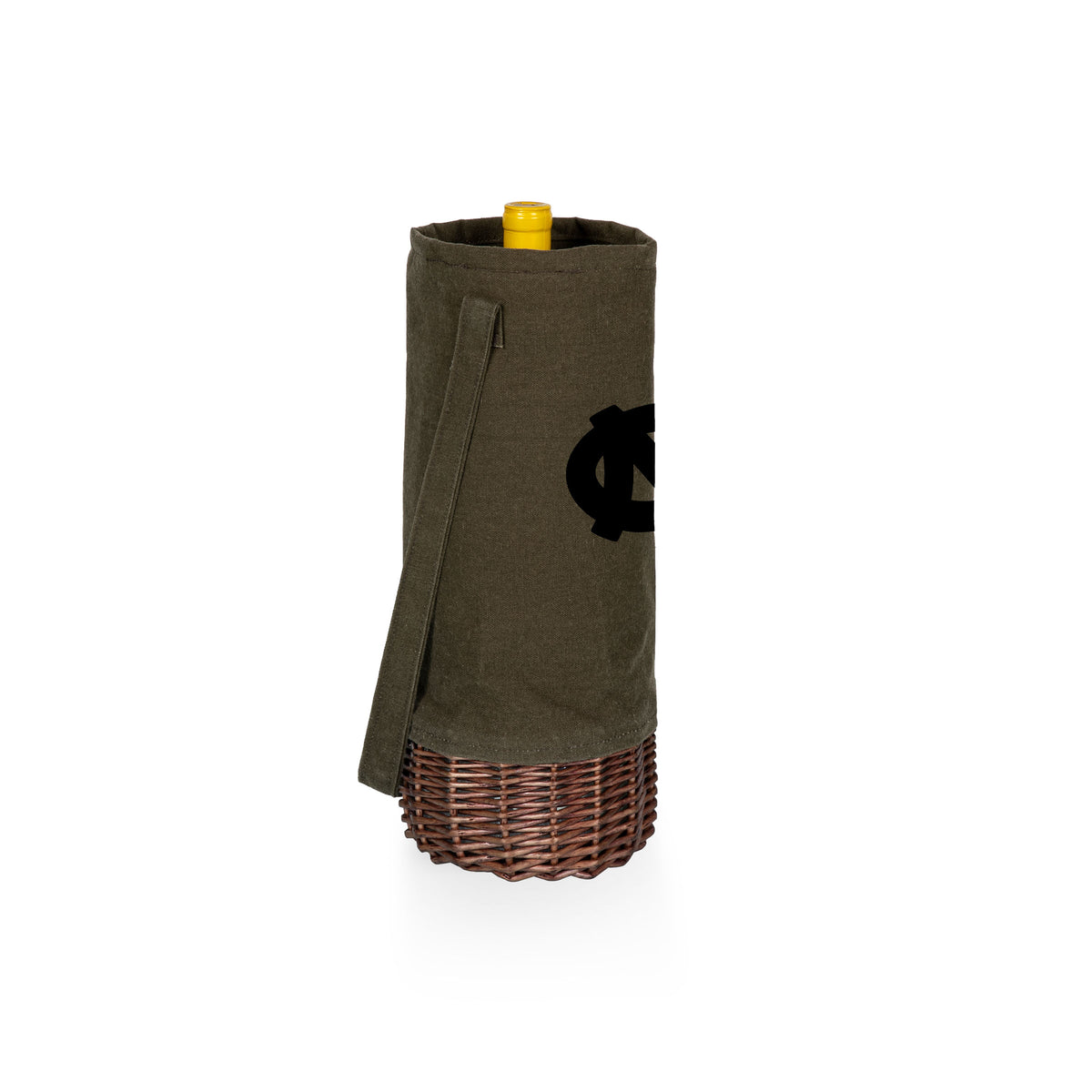 North Carolina Tar Heels Malbec Insulated Canvas and Willow Wine Bottle Basket