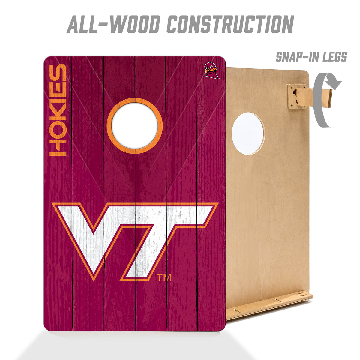 Virginia Tech Hokies 2x3 All Wood Cornhole Game Set