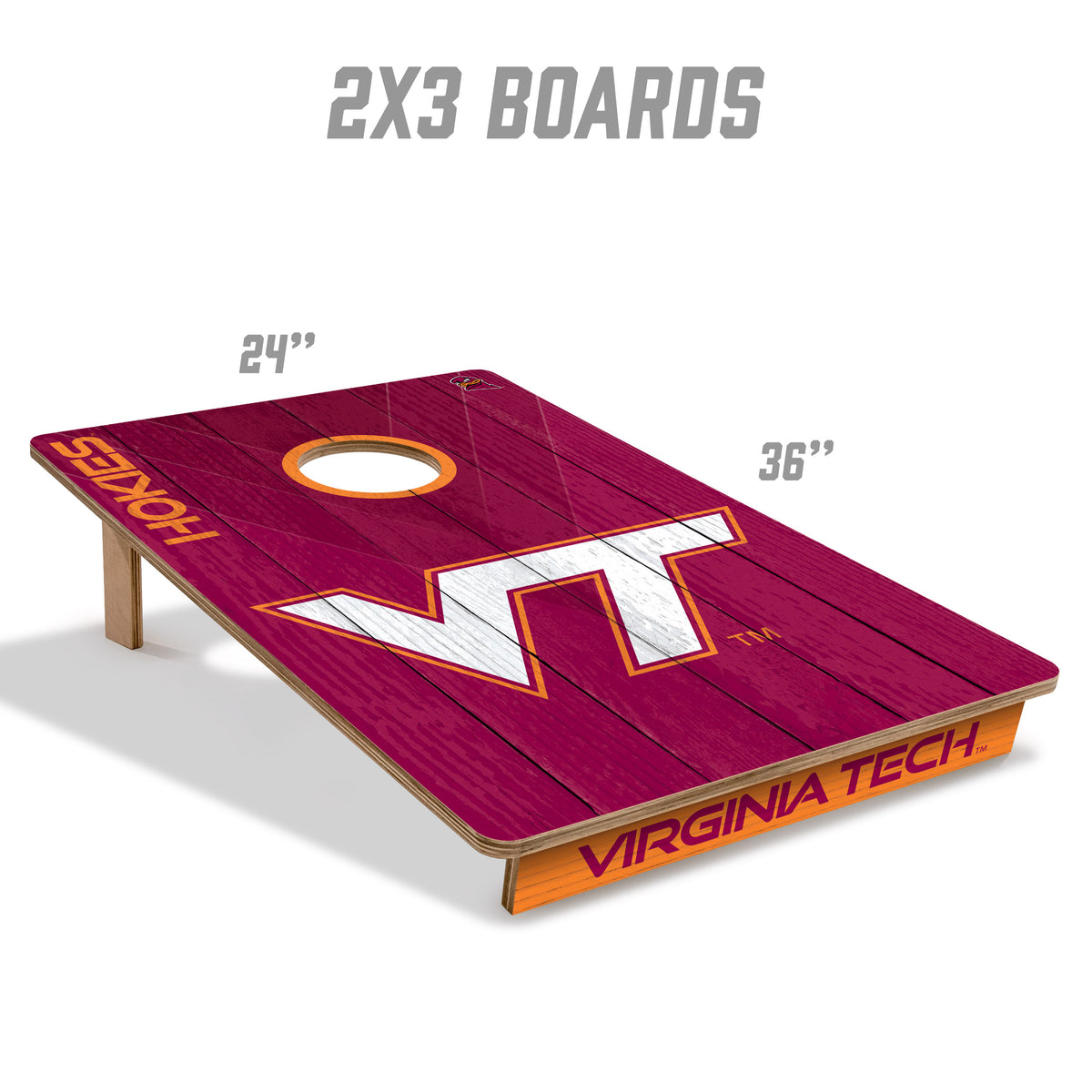 Virginia Tech Hokies 2x3 All Wood Cornhole Game Set