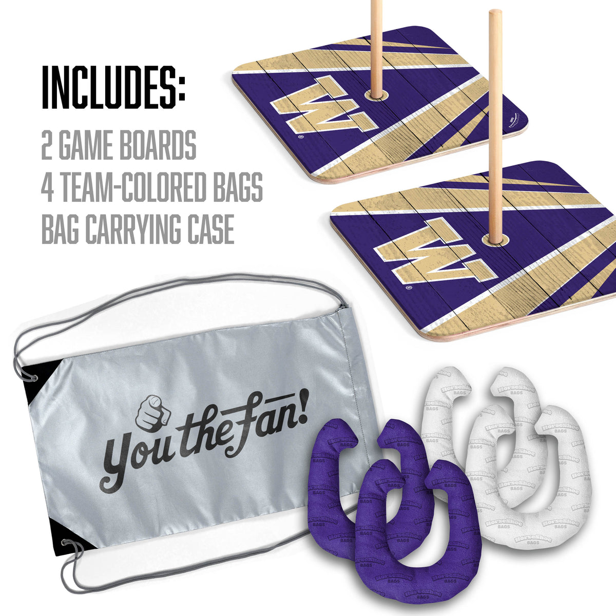 Washington Huskies Horseshoe Bag Game
