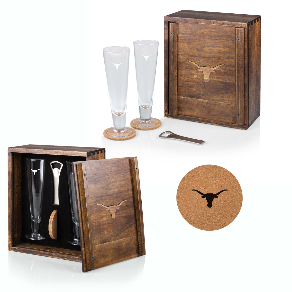 Texas Longhorns Pilsner Beer Glass Gift Set