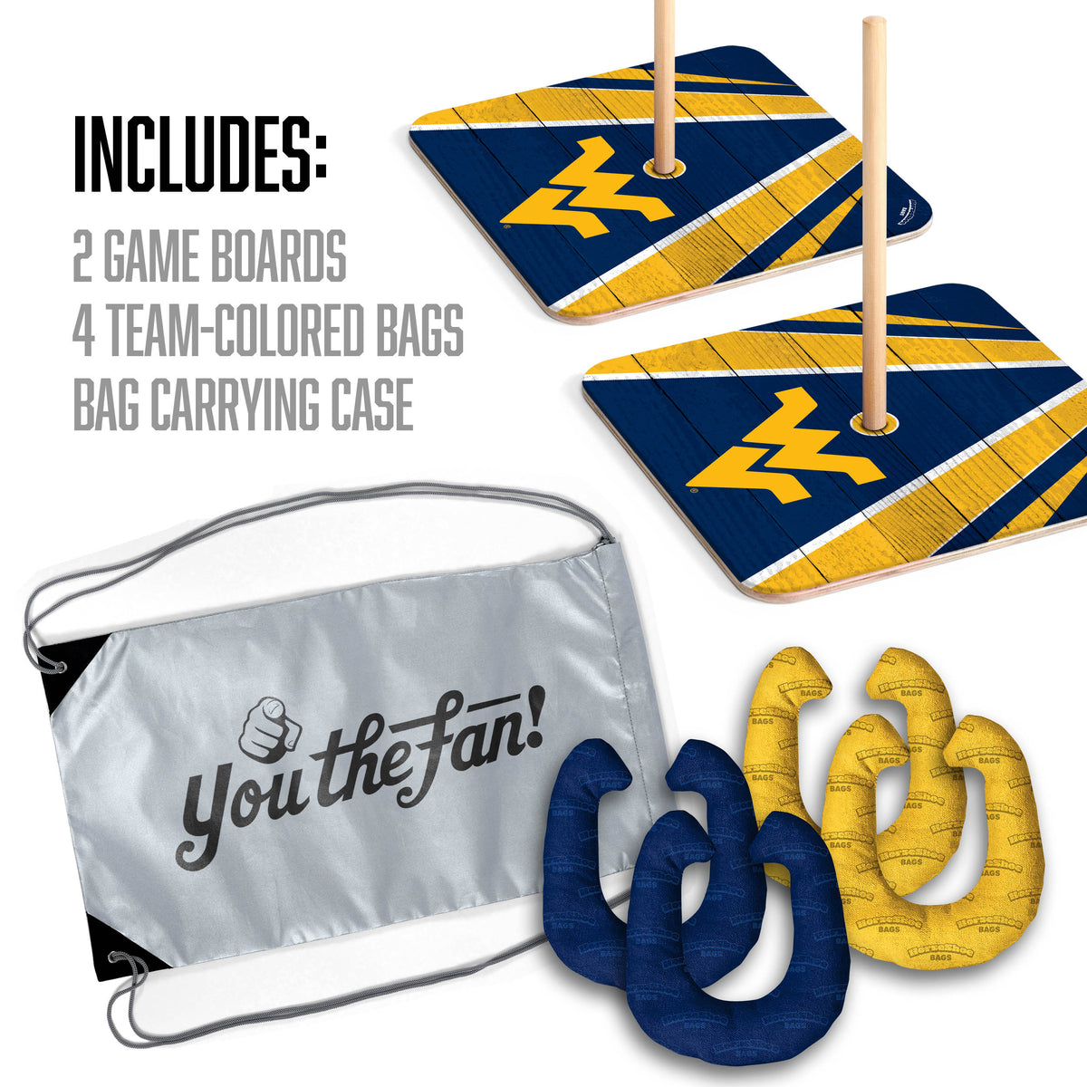 West Virginia Mountaineers Horseshoe Bag Game