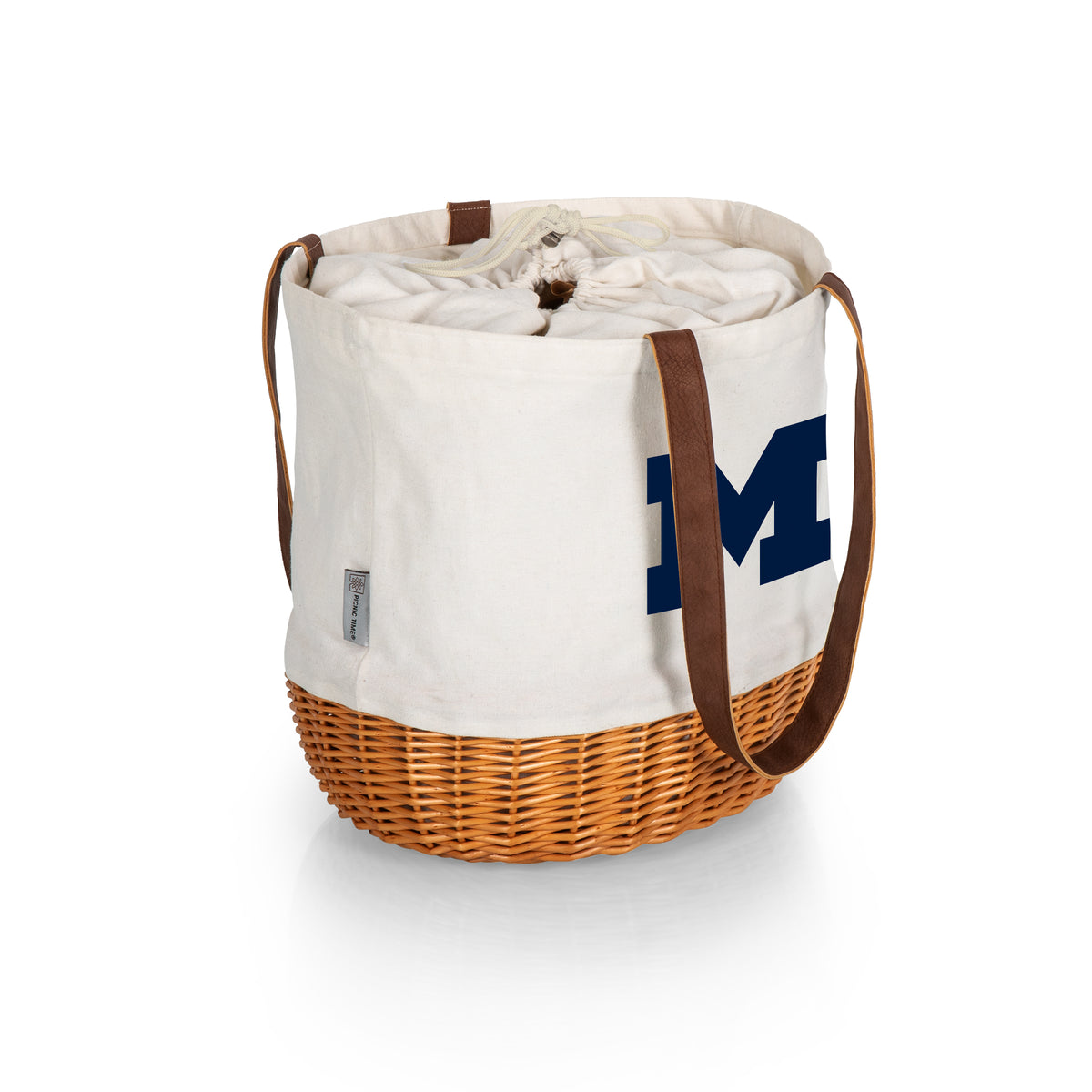 Michigan Wolverines Coronado Canvas and Willow Basket Tote