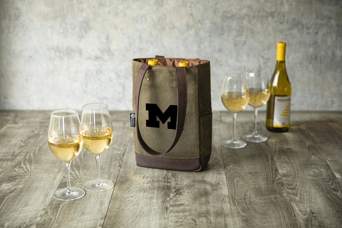 Michigan Wolverines 2 Bottle Insulated Wine Cooler Bag