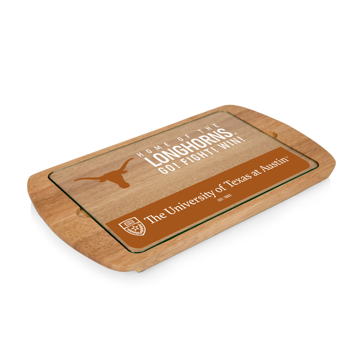 Texas Longhorns Billboard Glass Top Serving Tray