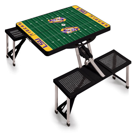 LSU Tigers Picnic Table Portable Folding Table with Seats