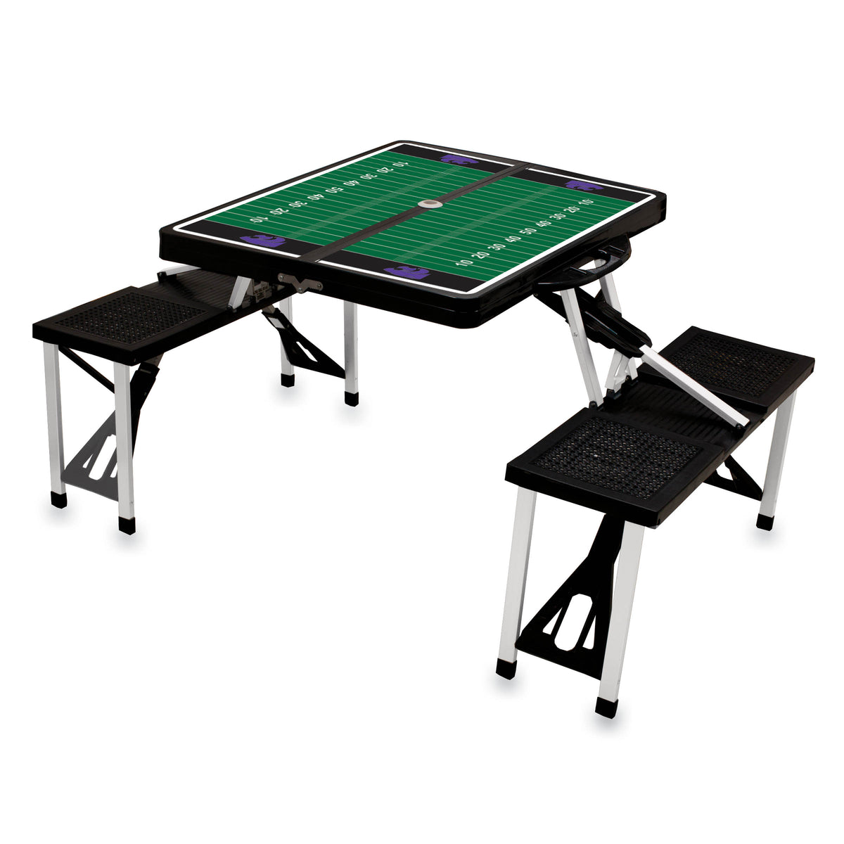 Kansas State Wildcats Picnic Table Portable Folding Table with Seats - Football