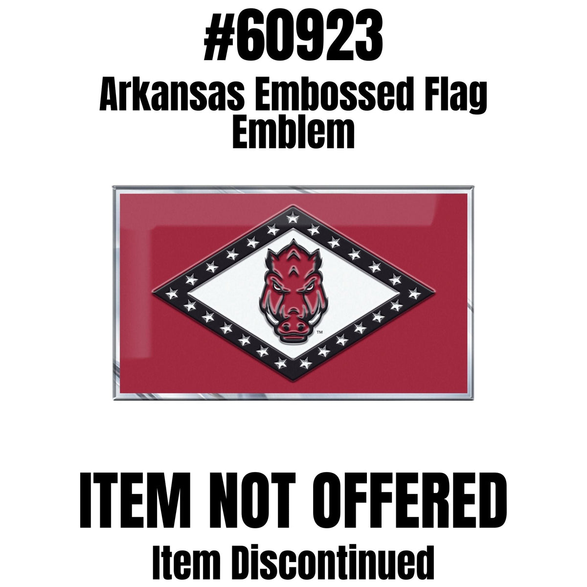 University of Arkansas Embossed State Flag Emblem