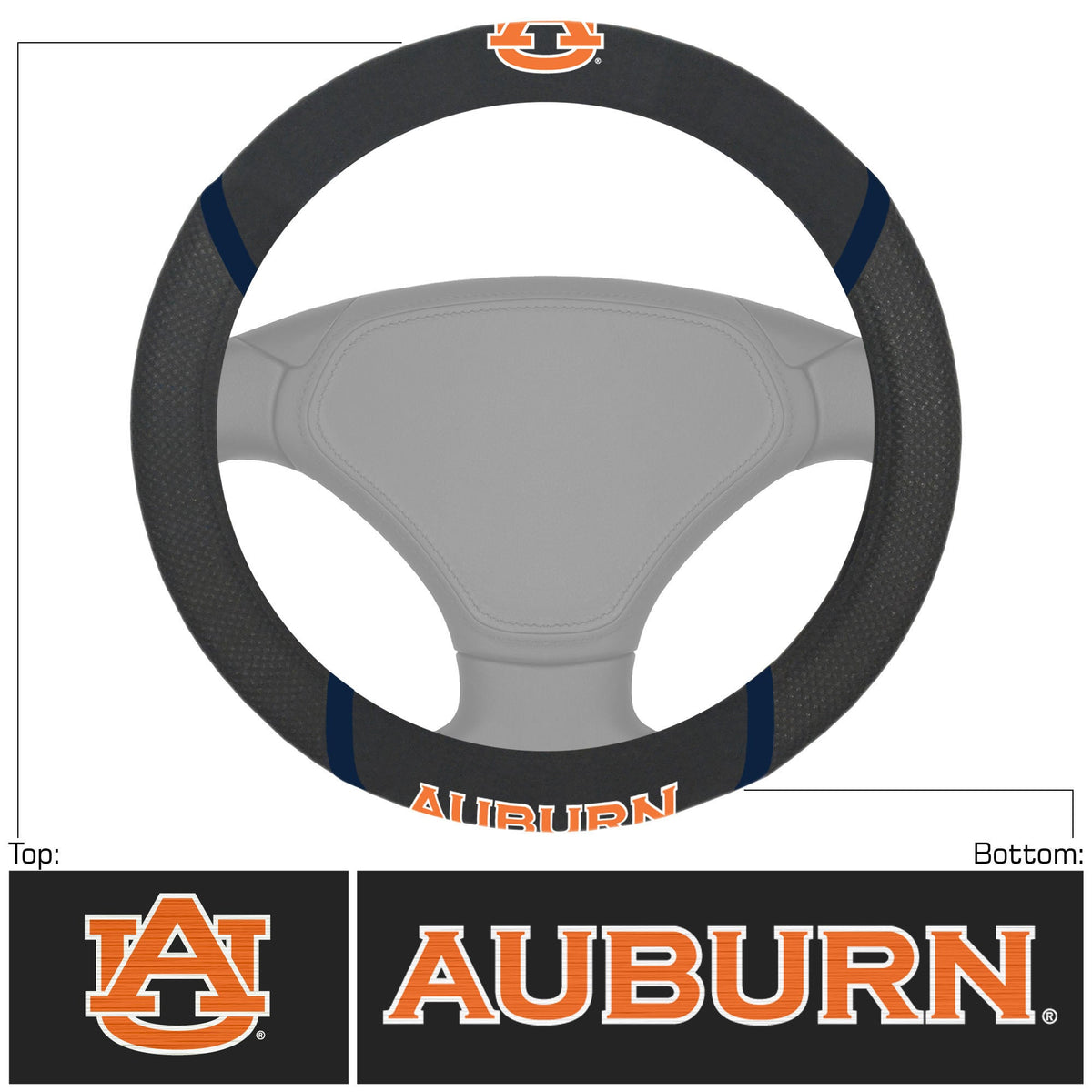 Auburn University Steering Wheel Cover Edit2 - Logo Brands