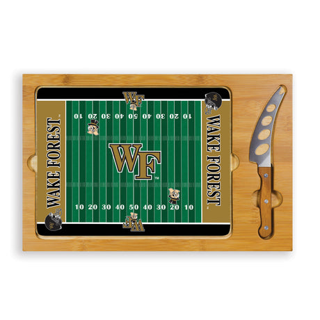 Wake Forest Demon Deacons Icon Glass Top Cutting Board & Knife Set