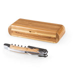 Northwestern Wildcats Elan Deluxe Corkscrew In Bamboo Box