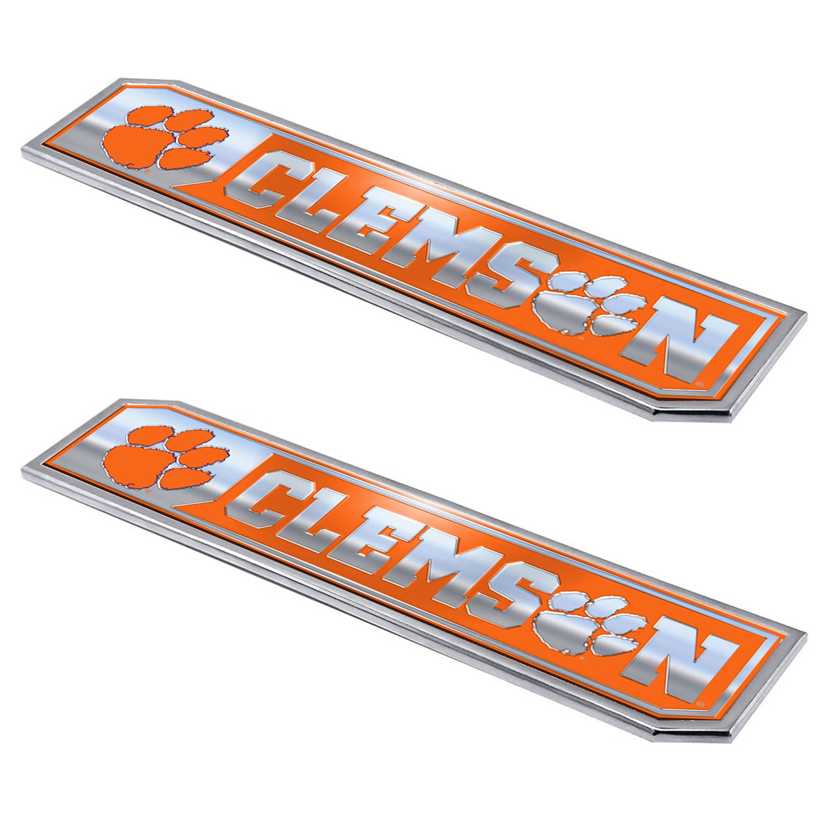 Clemson University Embossed Truck Emblem 2-pk