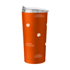 Clemson 20oz Step And Repeat Powder Coat Tumbler - Logo Brands