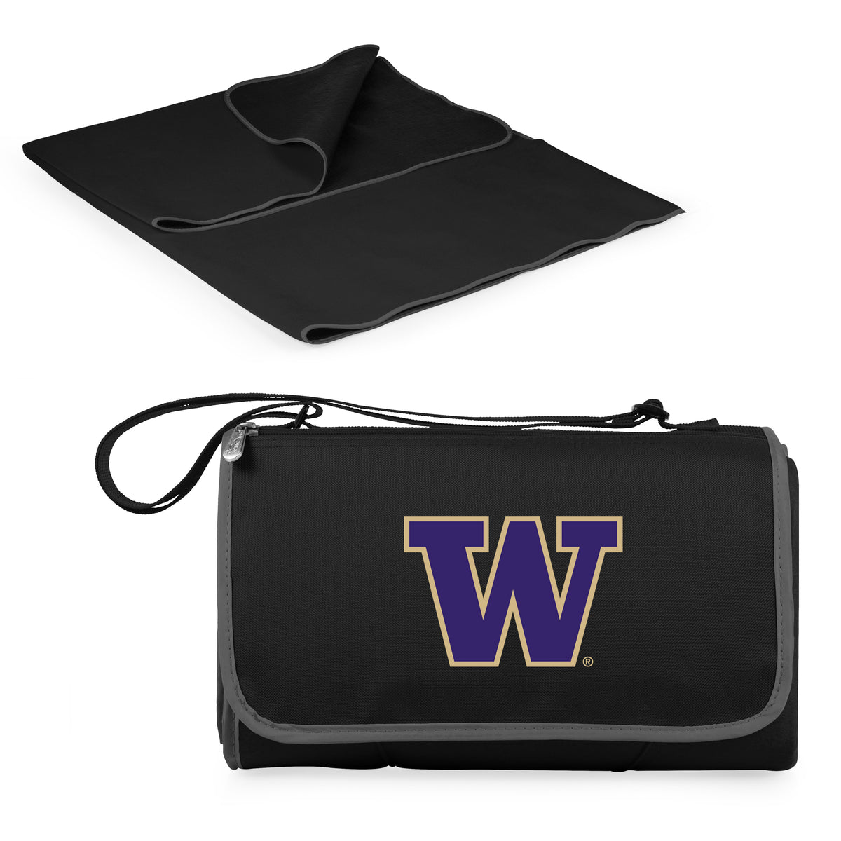 Washington Huskies Outdoor Picnic Blanket and Tote - Black