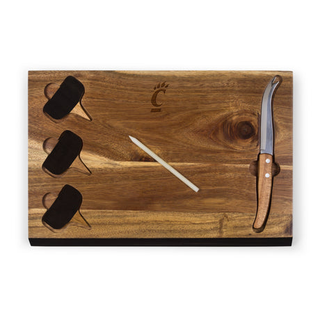 Cincinnati Bearcats Delio Acacia Cheese Cutting Board & Tools Set