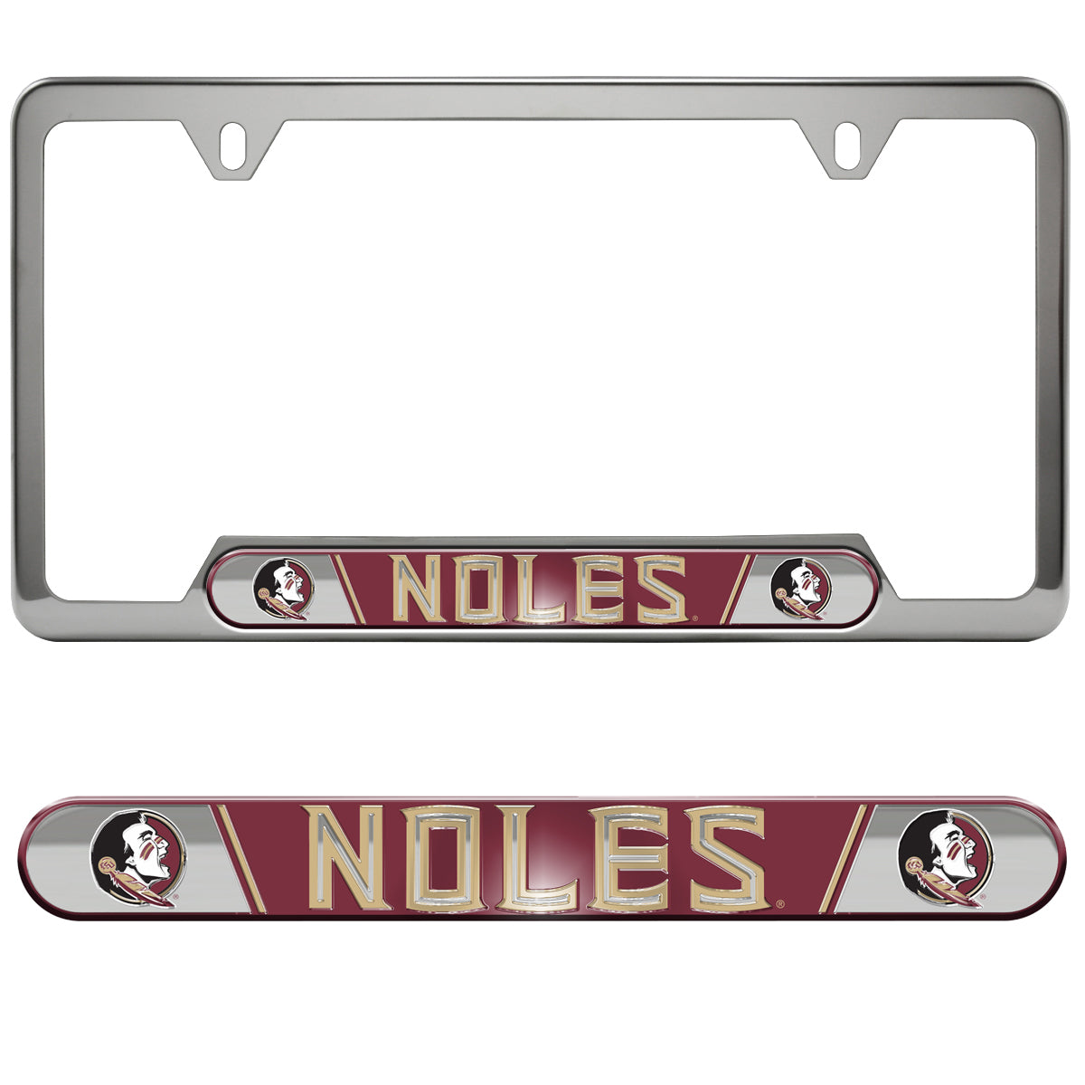 Florida State University Embossed License Plate Frame – College Logo Stuff