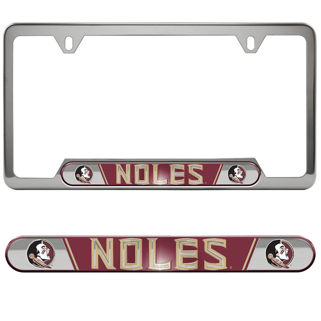 Florida State University Embossed License Plate Frame – College Logo Stuff