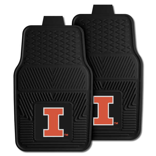 University of Illinois 2-pc Vinyl Car Mat Set