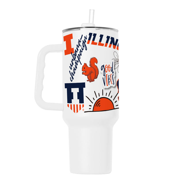Illinois 40oz Native Powder Coat Tumbler - Logo Brands