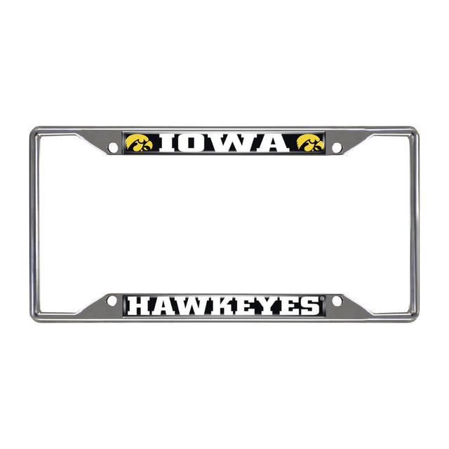 Iowa Chrome License Plate Frame – College Logo Stuff
