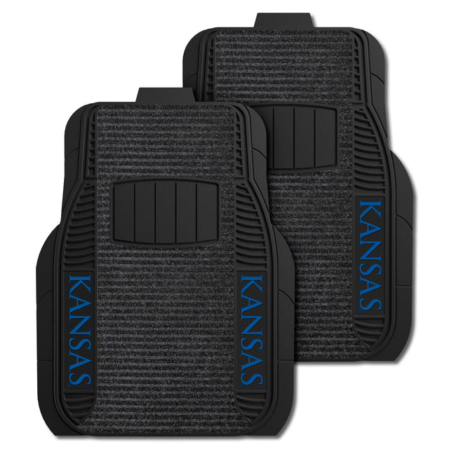University of Kansas 2-pc Deluxe Car Mat Set