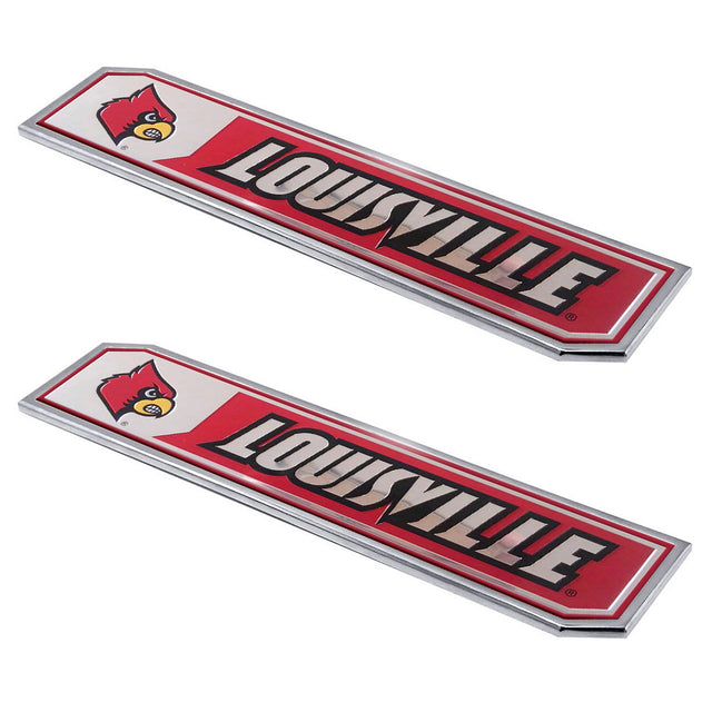 University of Louisville Embossed Truck Emblem 2-pk