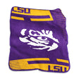 LSU Raschel Double Stripe Throw