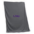 LSU Sweatshirt Charcoal Blanket (Screened) - Logo Brands