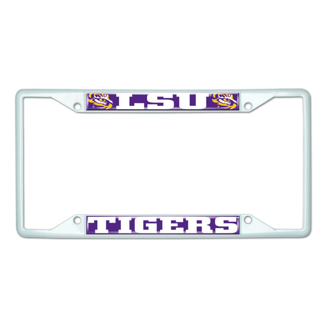 LSU White License Plate Frame
