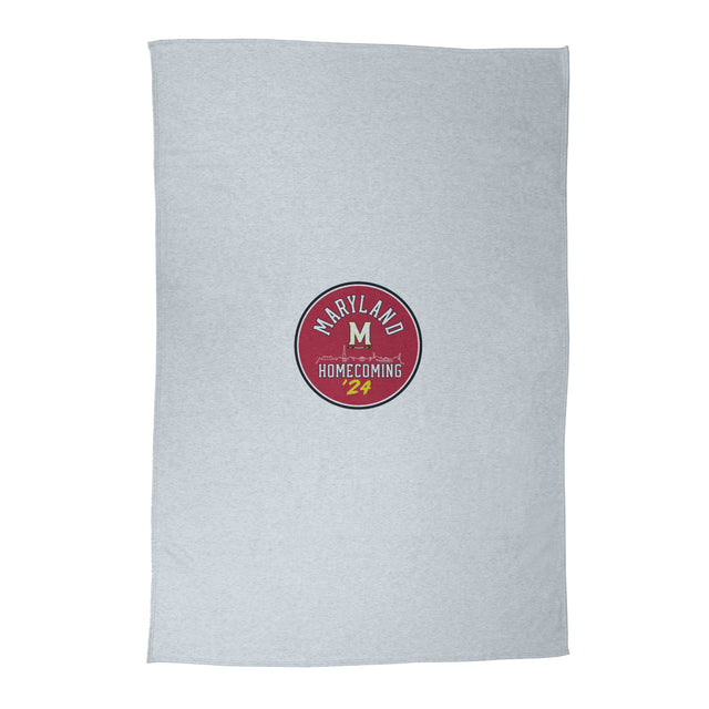 Maryland 2024 Homecoming Athletic Gray Sublimated Sweatshirt Blanket