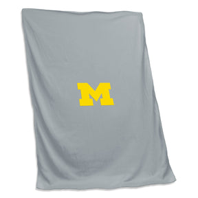 Michigan Charcoal Sweatshirt Blanket (Screened) - Logo Brands
