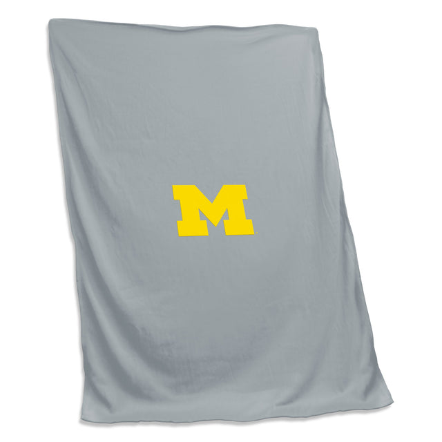 Michigan Charcoal Sweatshirt Blanket (Screened) - Logo Brands