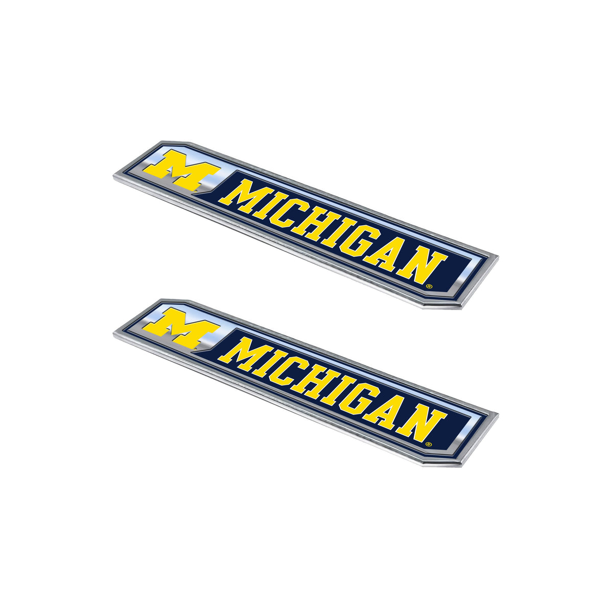 University of Michigan Embossed Truck Emblem 2-pk