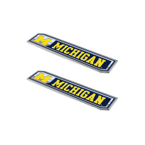 University of Michigan Embossed Truck Emblem 2-pk