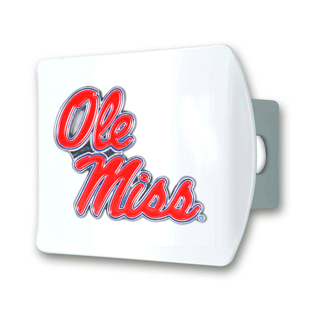 University of Mississippi- Ole Color on White Hitch Cover