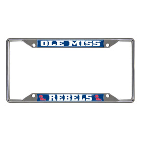 University of Mississippi Chrome License Plate Frame