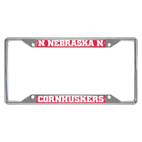 University of Nebraska Chrome License Plate Frame