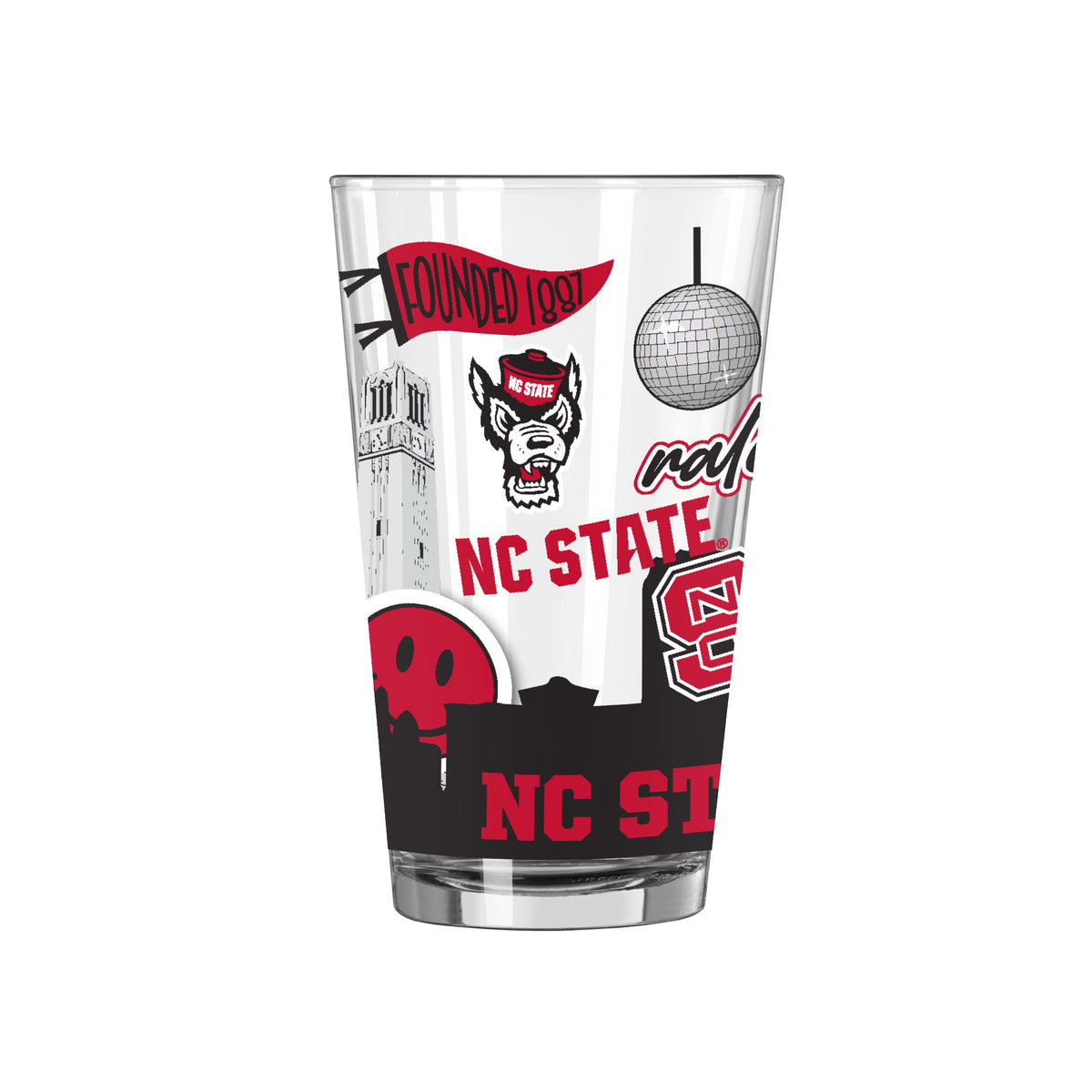 NC State 16oz Native Pint Glass - Logo Brands